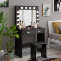 Small black shop vanity table